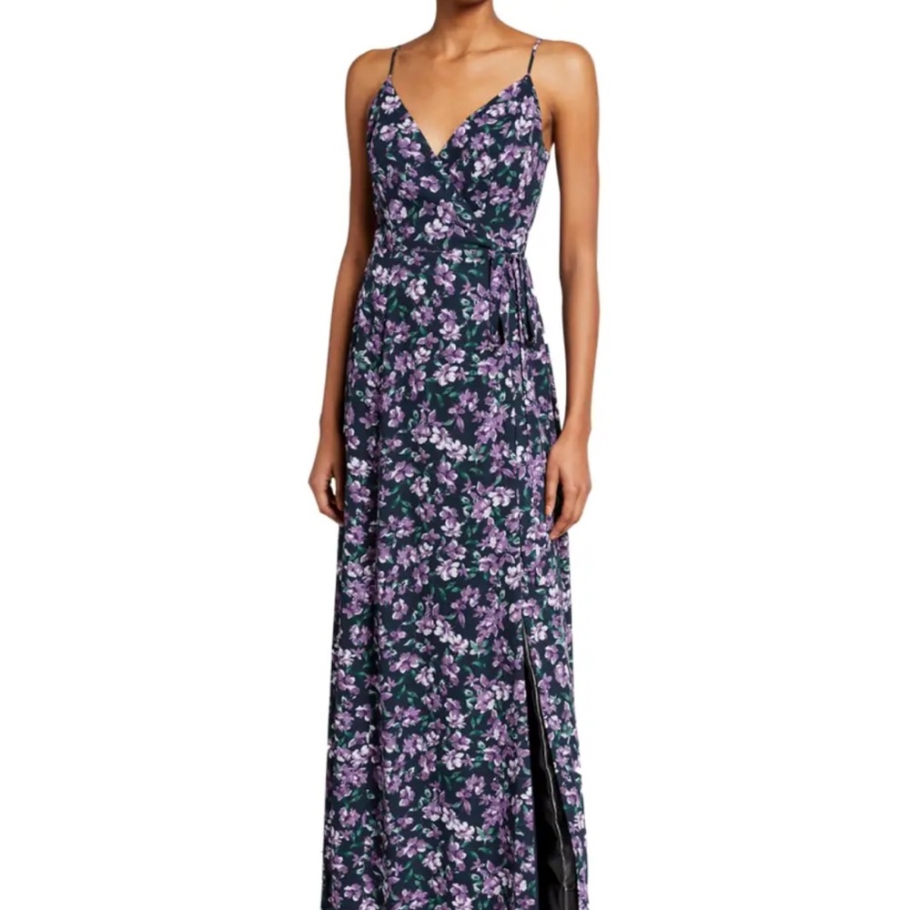 Anthropologie WAYF “Angelina” Purple Floral Maxi Dress